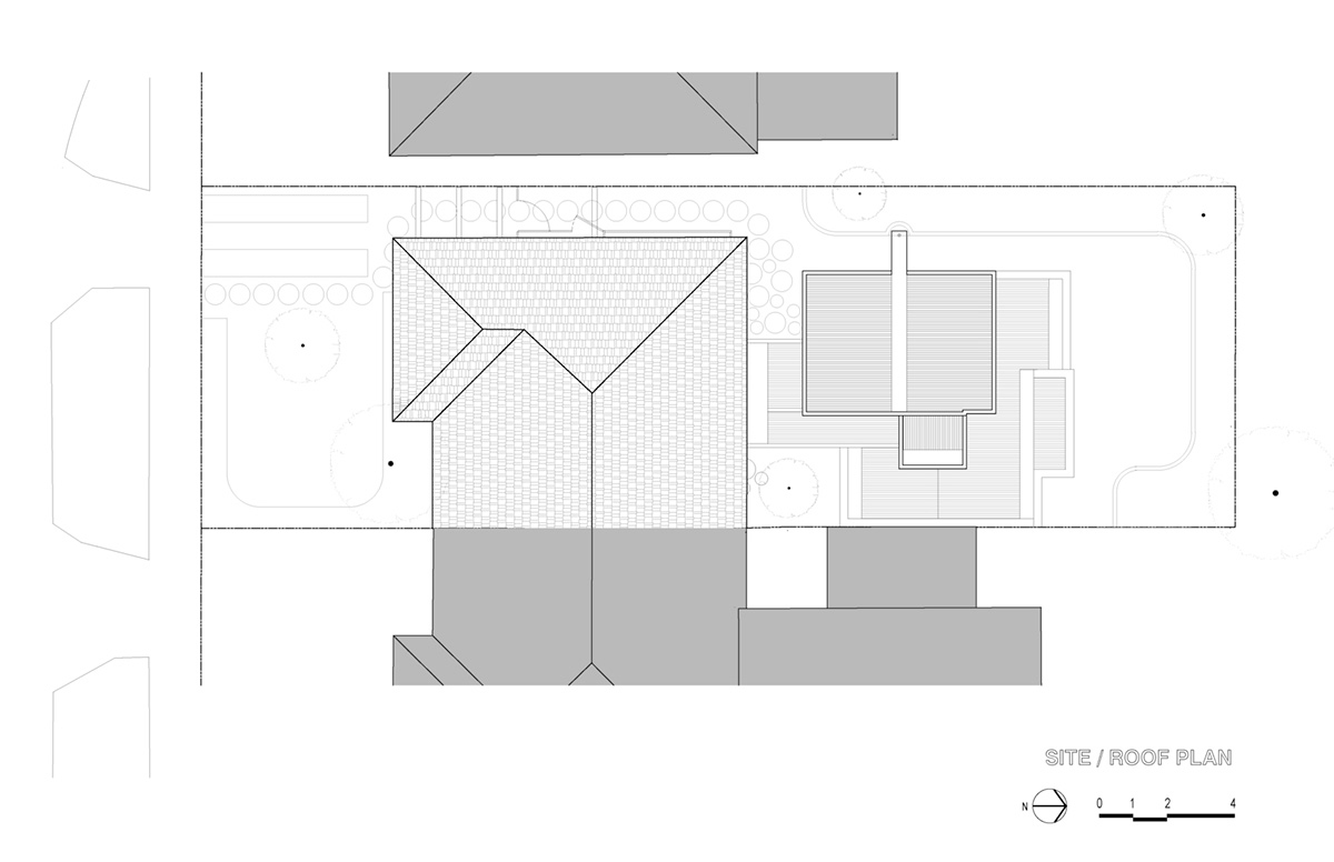 Atelier Red+Black built white Cascade House that features different patterns of brick in Melbourne