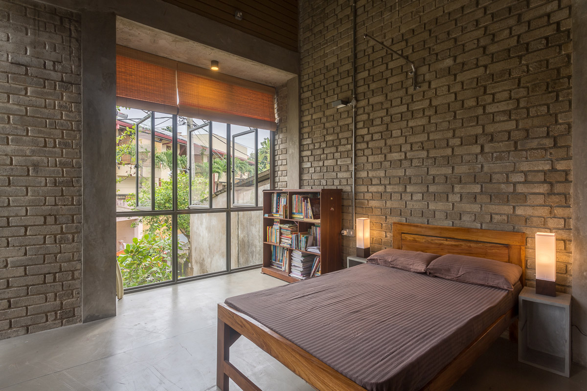 Chinthaka Wickramage Associates built Pagoda House with protruding facade in Sri Lanka
