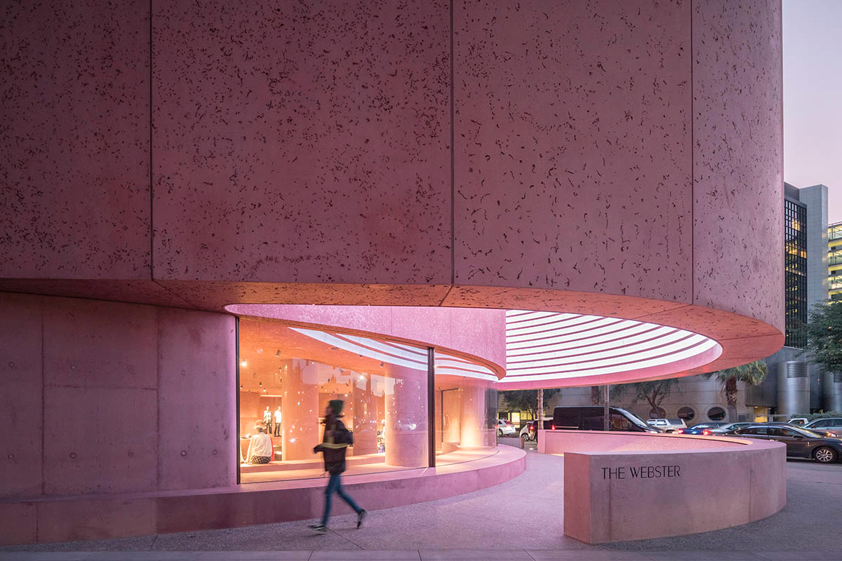 Adjaye Associates uses different hues of pink with sculptural concrete to form new store in LA