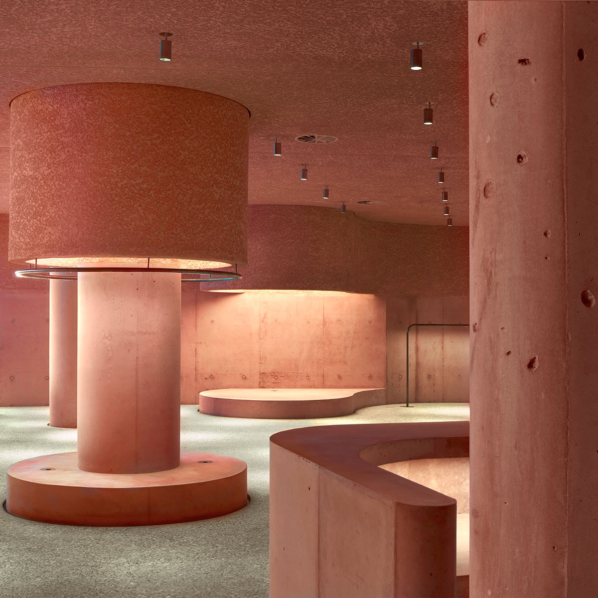 Adjaye Associates uses different hues of pink with sculptural concrete to form new store in LA