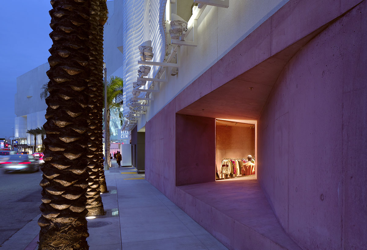 Adjaye Associates uses different hues of pink with sculptural concrete to form new store in LA