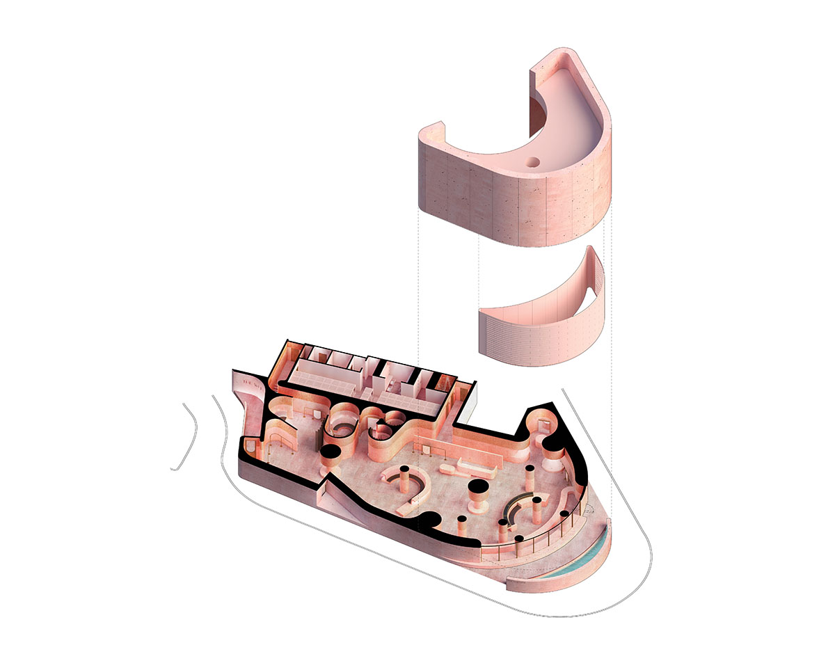 Adjaye Associates uses different hues of pink with sculptural concrete to form new store in LA