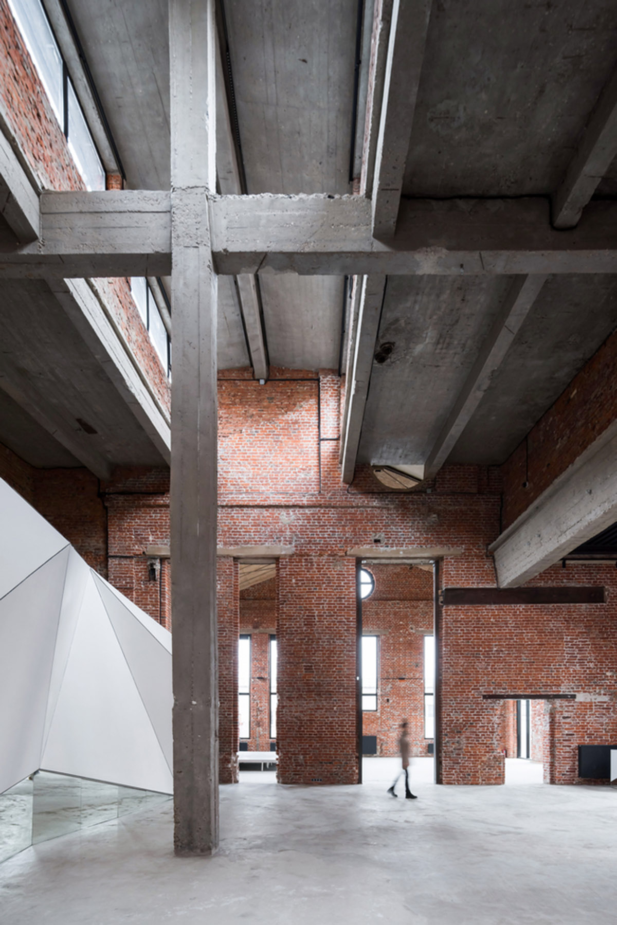 Geometrix Design transforms historic brick building into a large event and public space in Moscow