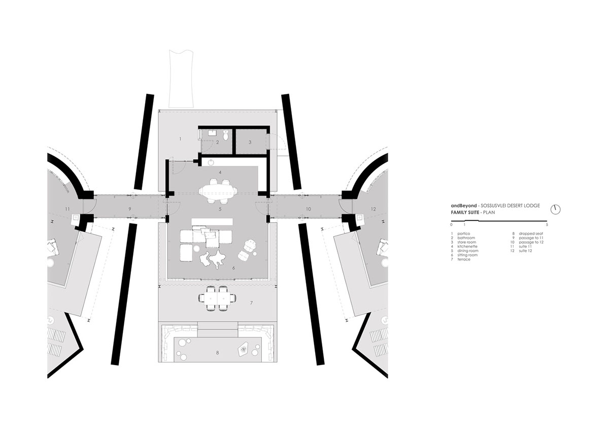 Fox Browne Creative and Jack Alexander design pavilion-like steel lodges on a desert of Namibia