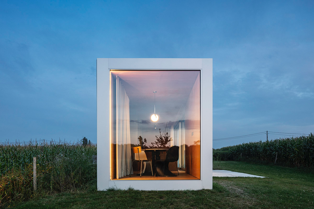 TOOP architectuur uses old shipping containers to convert them into architects' studio in Belgium