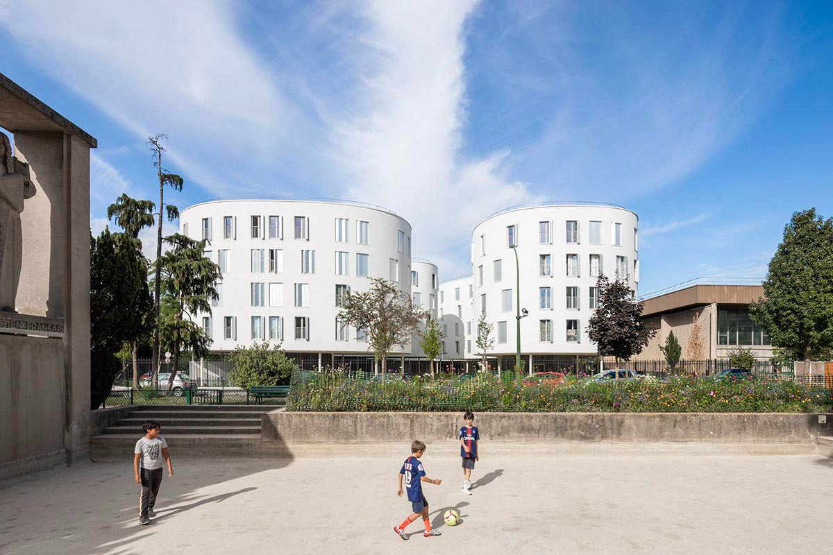 SANAA's social housing complex composed of organic forms in Paris photographed by Vincent Hecht