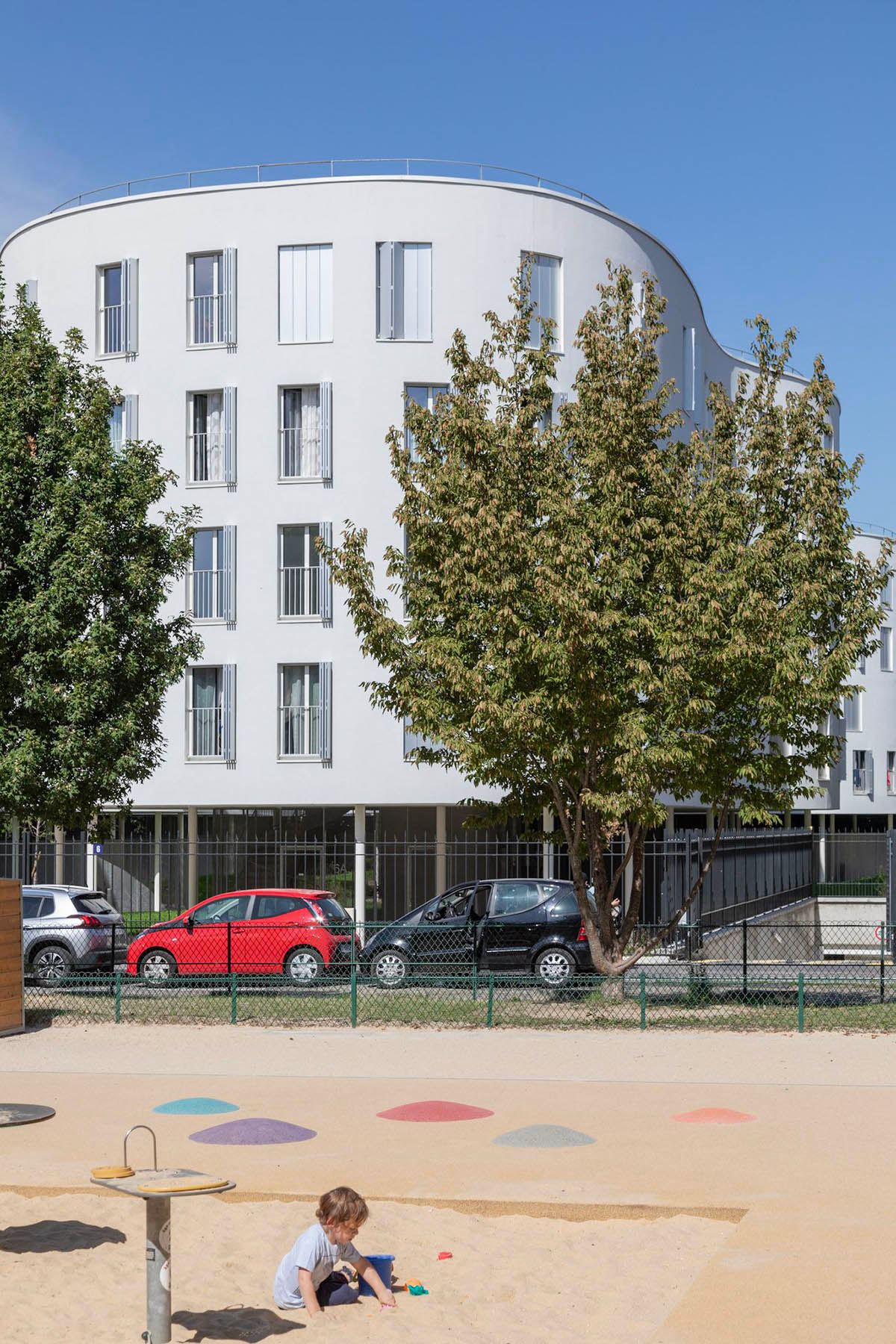 SANAA's social housing complex composed of organic forms in Paris photographed by Vincent Hecht