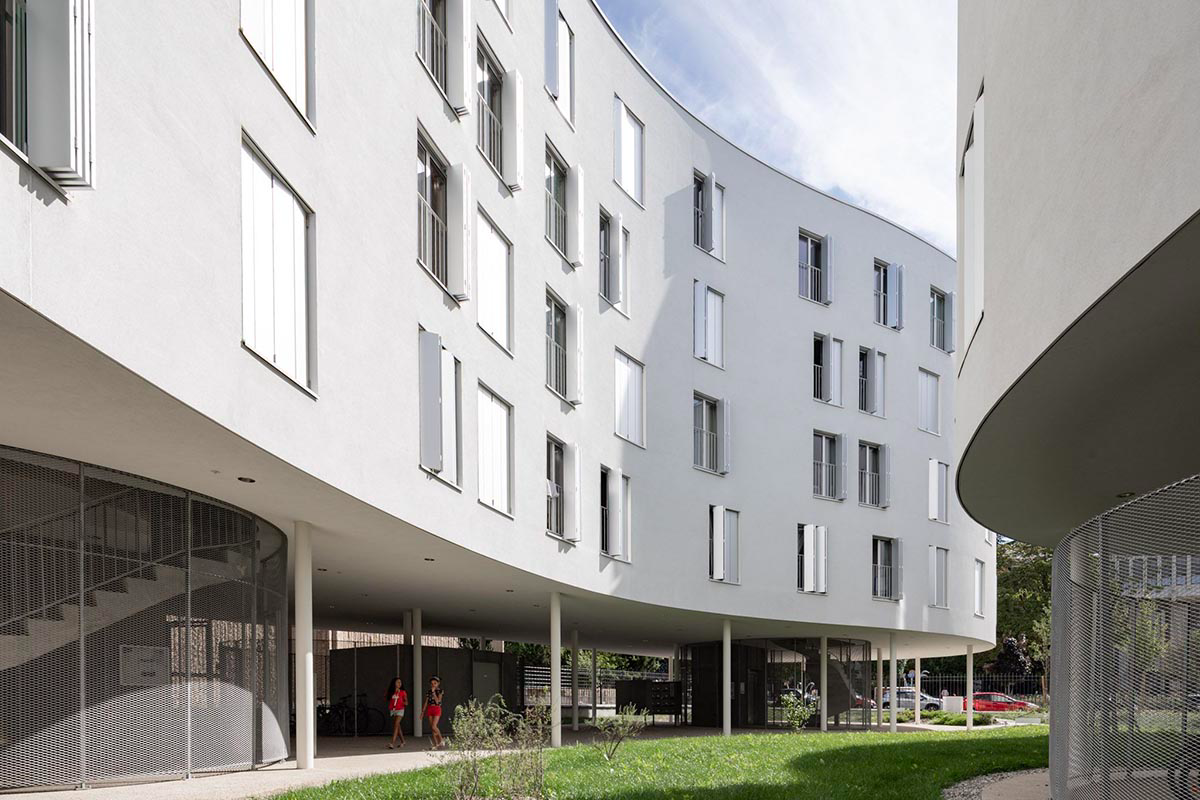 SANAA's social housing complex composed of organic forms in Paris photographed by Vincent Hecht
