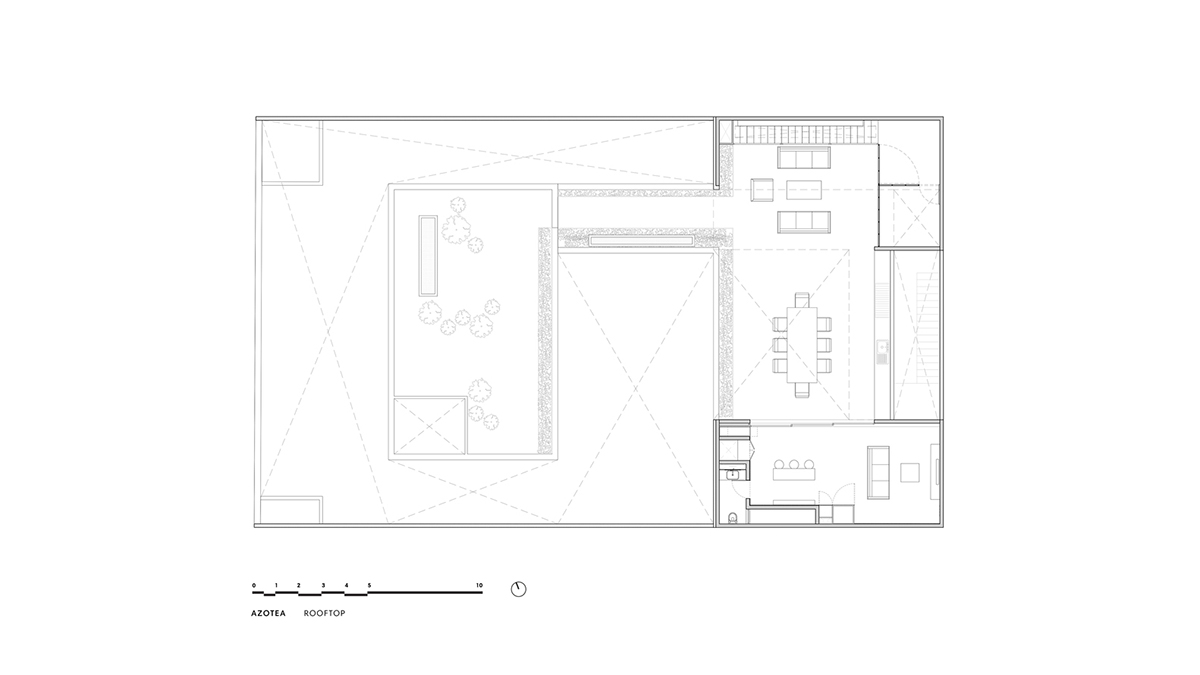 ESRAWE designs house by using red brick pavilion-like volumes in Mexico City