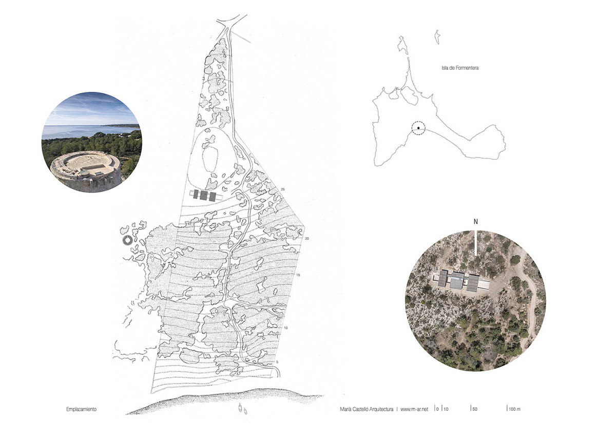 Mari&agrave; Castell&oacute; Architecture combines family program in three monolithic volumes on Formentera island