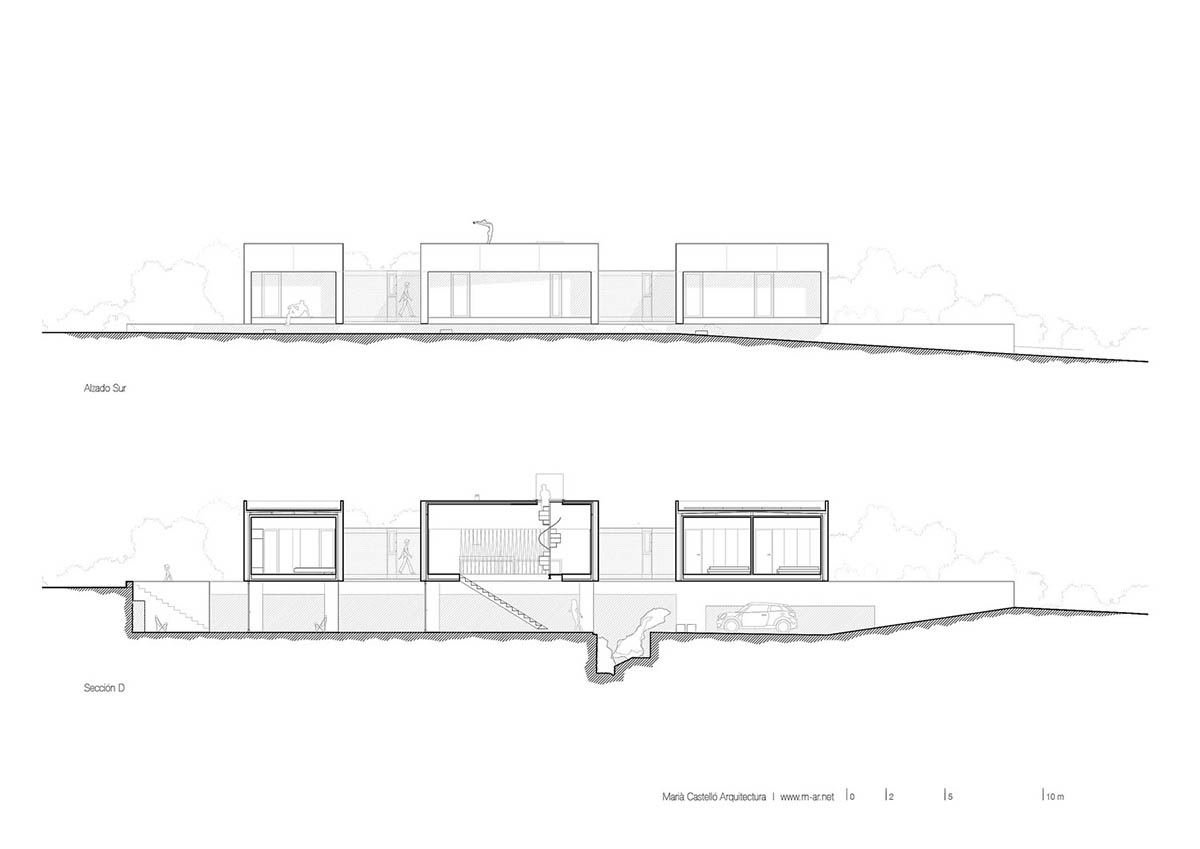 Mari&agrave; Castell&oacute; Architecture combines family program in three monolithic volumes on Formentera island
