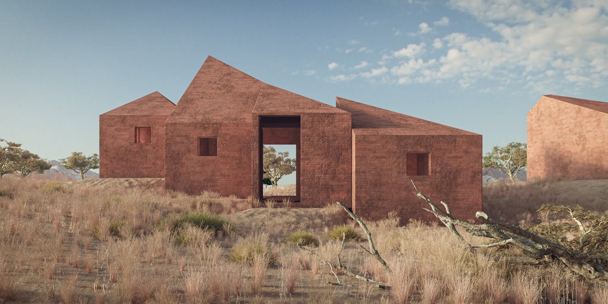 Marc Thorpe designs earth brick houses for makers of a furniture brand in Senegal
