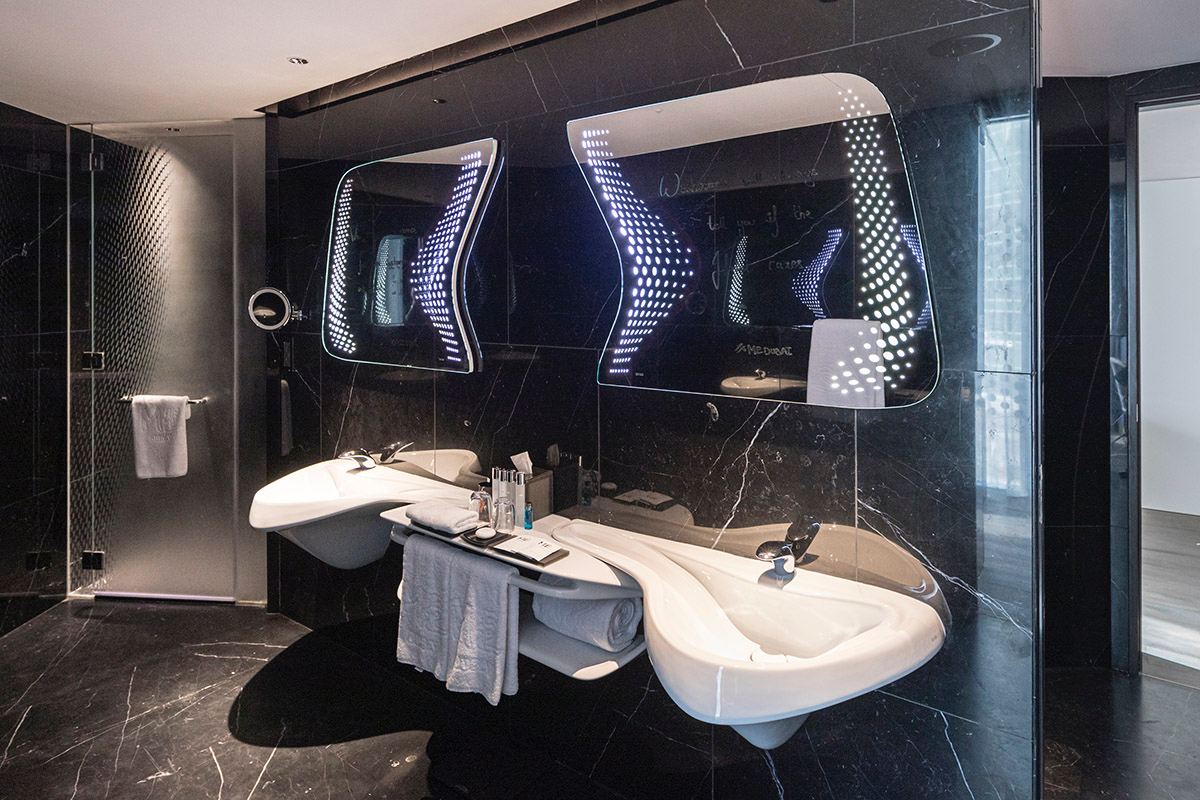 Zaha Hadid Architects' Opus Hotel in Dubai recaptured in photographs by Laurian Ghinitoiu