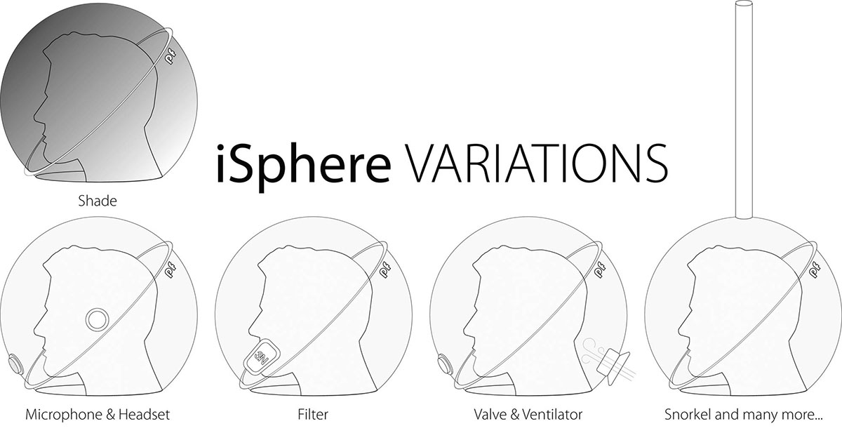 Plastique Fantastique designs transparent iSphere PPE inspired by science fiction comics from 1950s