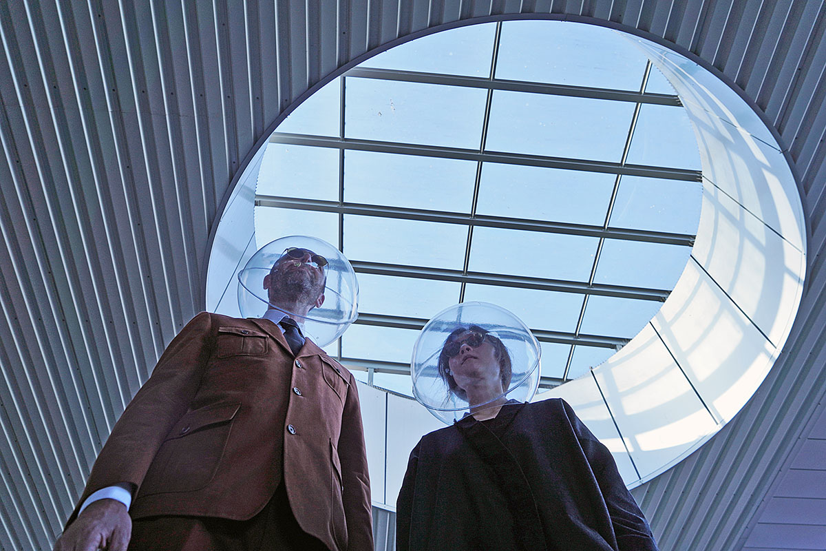 Plastique Fantastique designs transparent iSphere PPE inspired by science fiction comics from 1950s