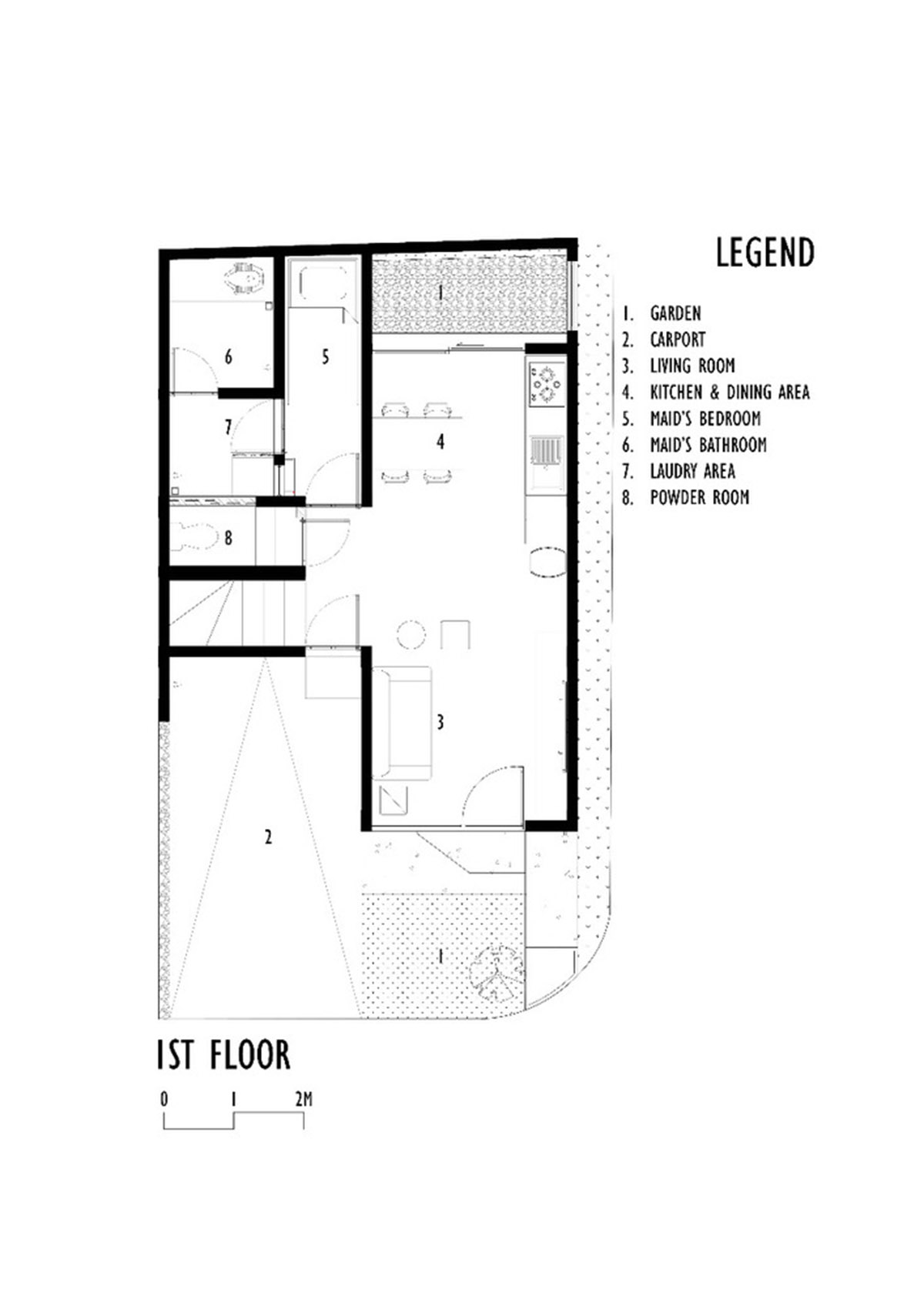 Delution designs a bold addition in a narrow plot in Indonesia