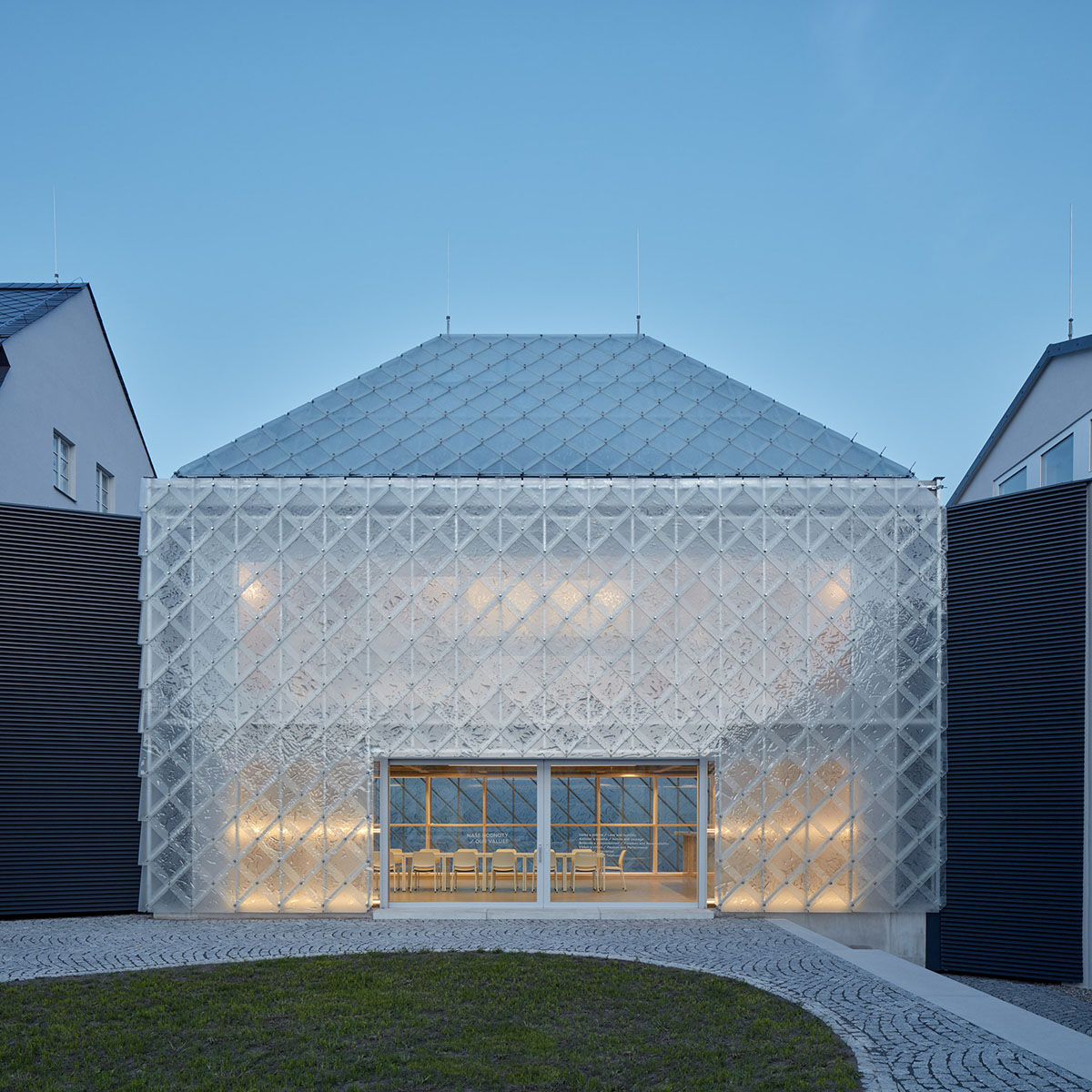 OV-A designs translucent Lasvit Headquarters reflecting glass making tradition of company in Nový Bor