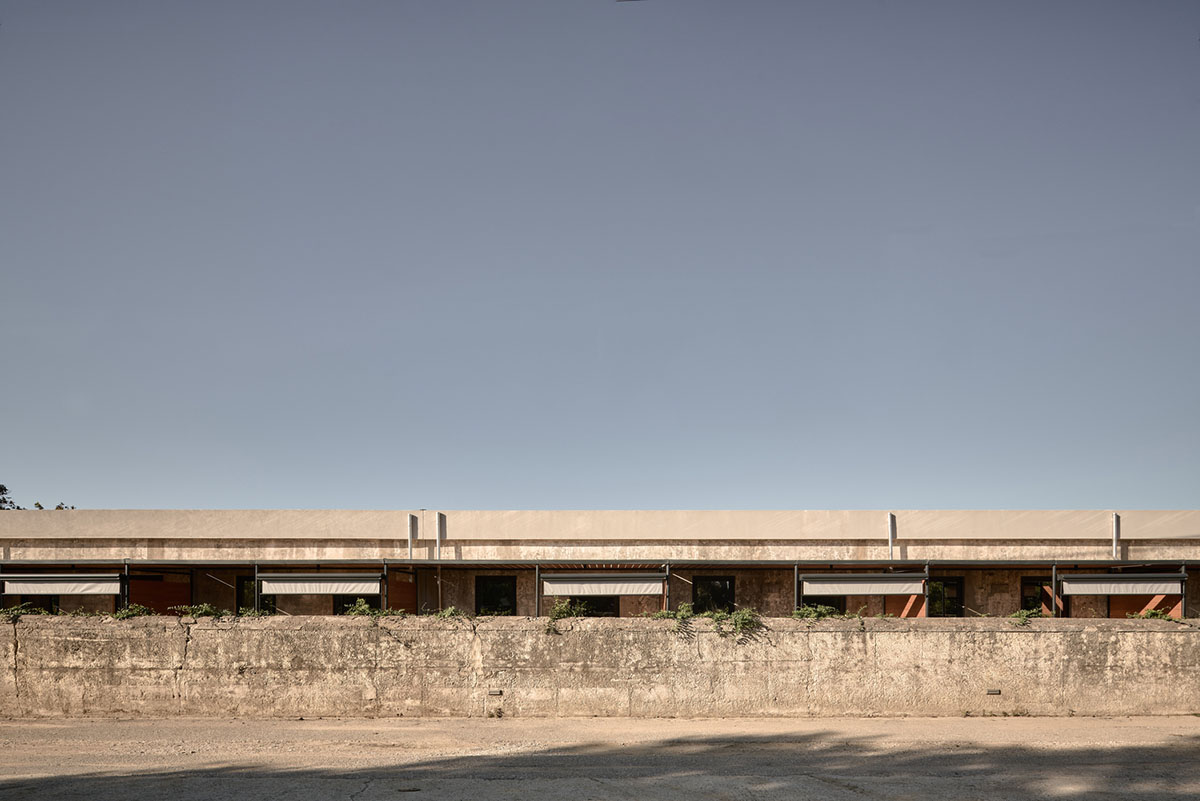K-Studio converts historic winery complex into industrial-looking seaside hotel in Kourouta, Greece