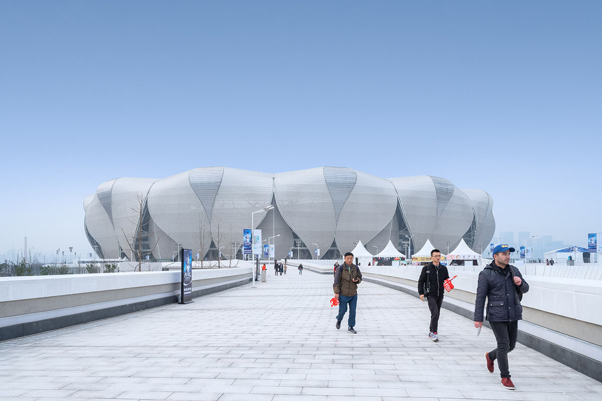 NBBJ forms sustainable olympic sports center inspired by lotus flower in Hangzhou