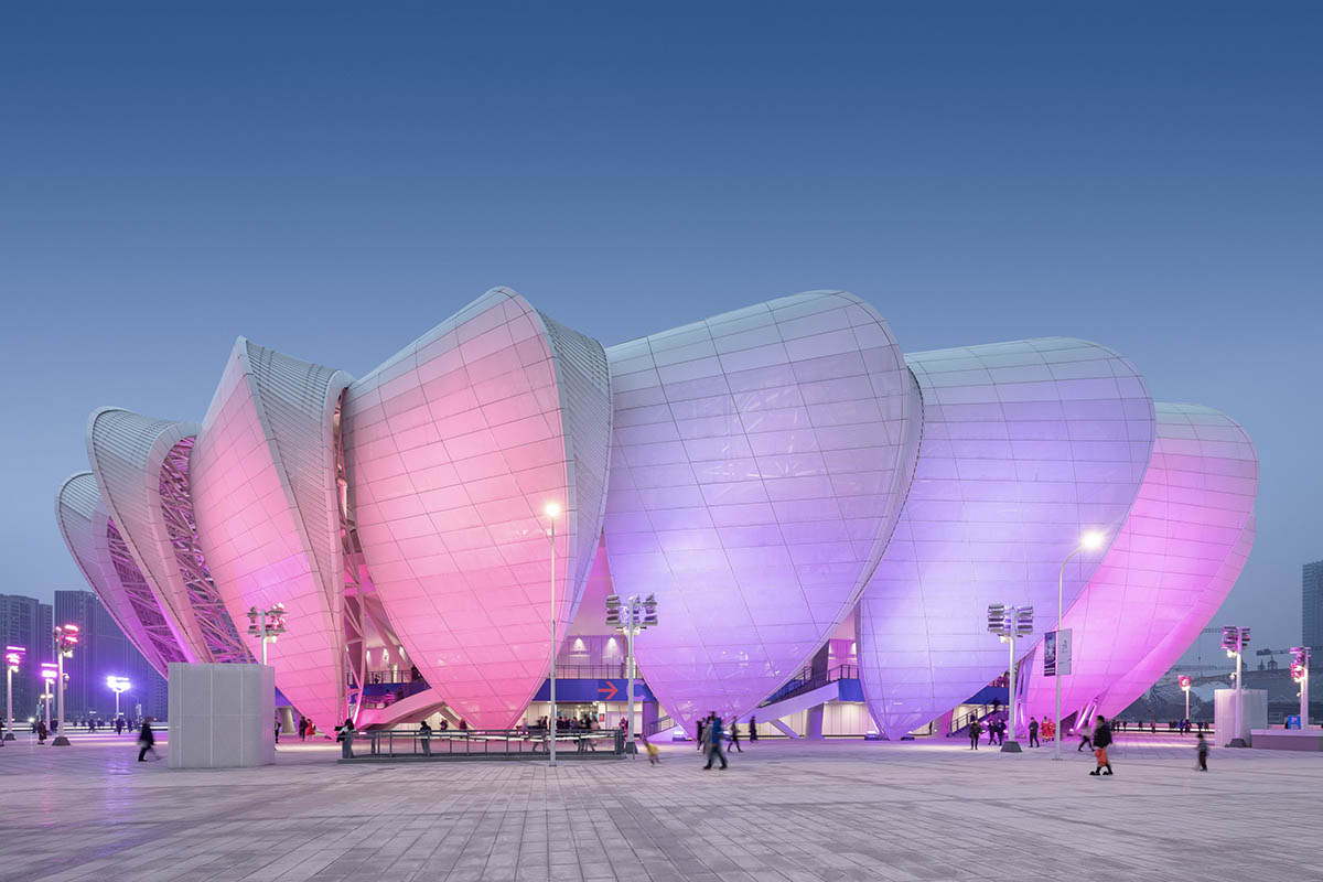 NBBJ forms sustainable olympic sports center inspired by lotus flower in Hangzhou