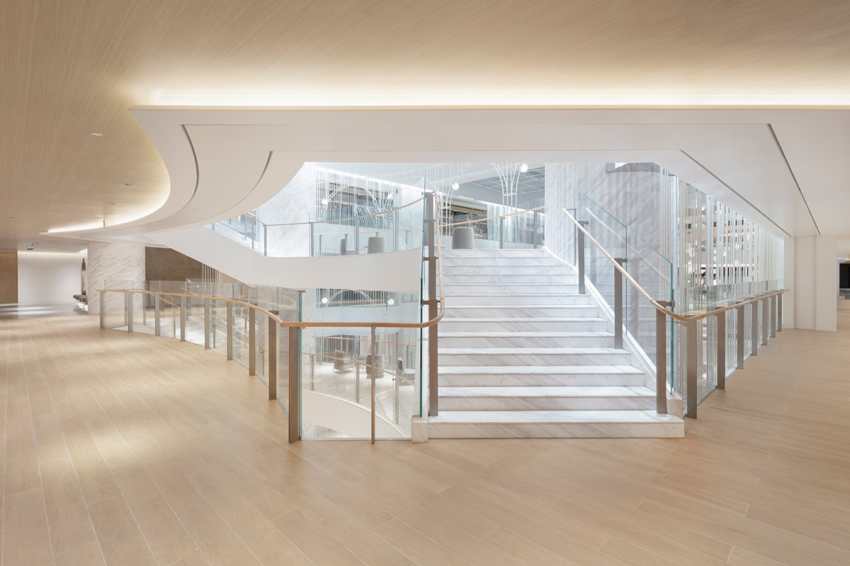 Nendo revives old Shanghai Times Square with aluminum screen that percolates on the facade