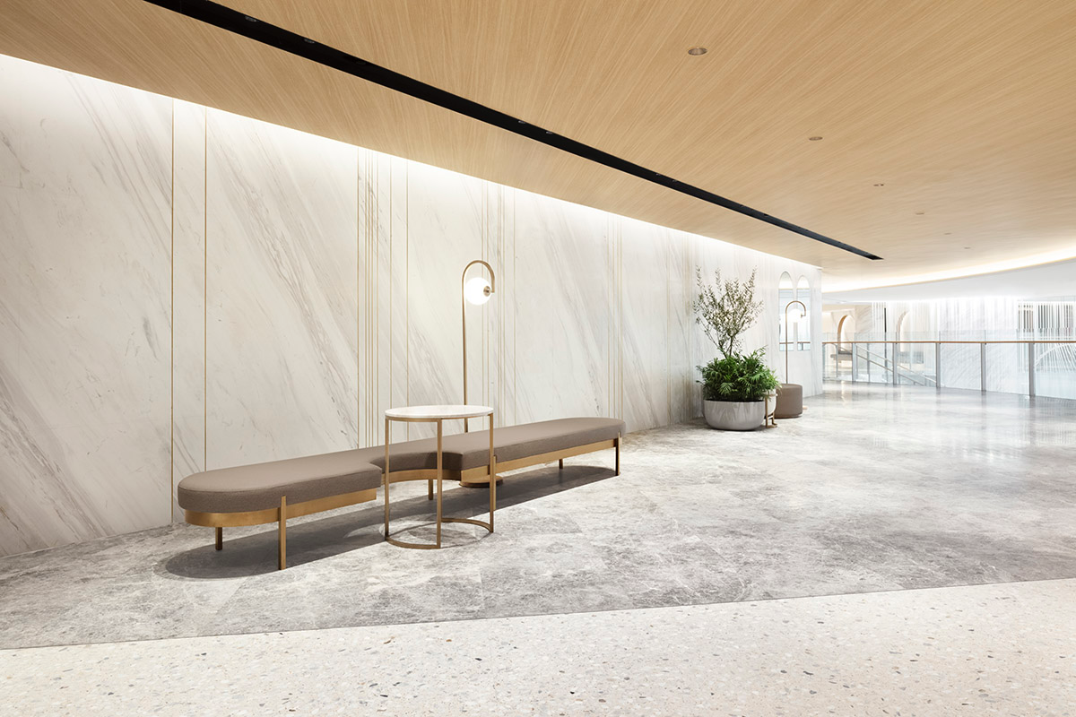 Nendo revives old Shanghai Times Square with aluminum screen that percolates on the facade