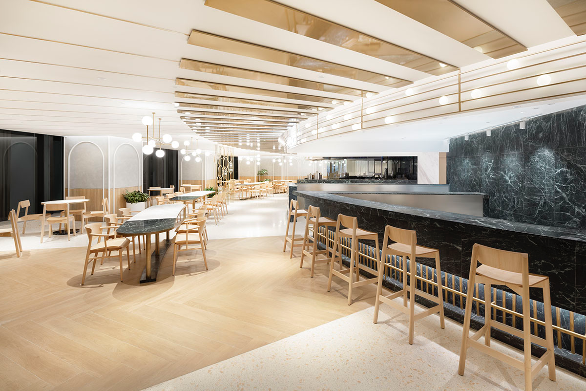 Nendo revives old Shanghai Times Square with aluminum screen that percolates on the facade