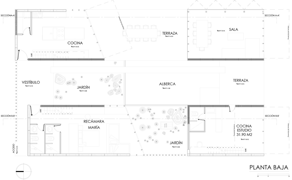 Four concrete and wooden volumes form Casa Naila paying tribute to Oaxaca’s rural architecture