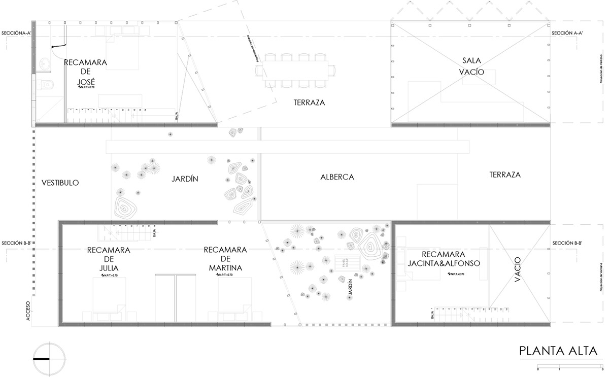 Four concrete and wooden volumes form Casa Naila paying tribute to Oaxaca’s rural architecture