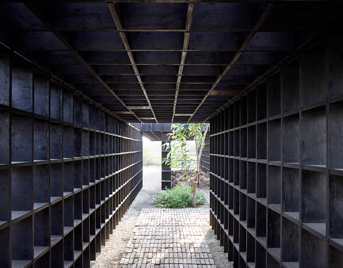 Kengo Kuma And Associates Built Chicken Coop Made Of Burnt Wooden Boards In Mexico