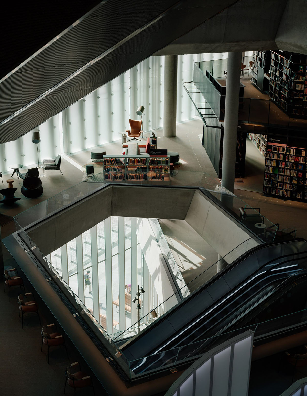 Atelier Oslo and Lundhagem complete Deichman Library with protruding volume in Oslo