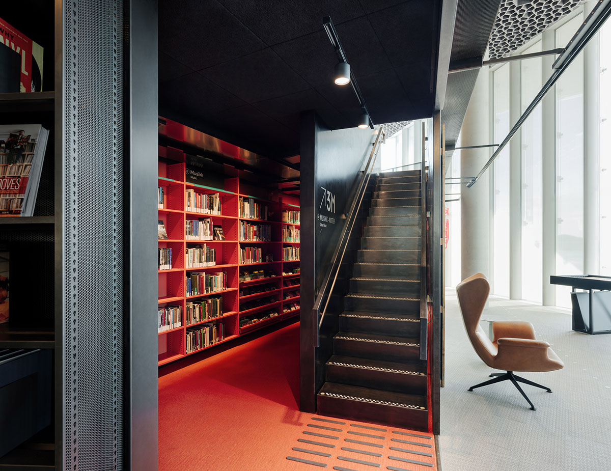 Atelier Oslo and Lundhagem complete Deichman Library with protruding volume in Oslo