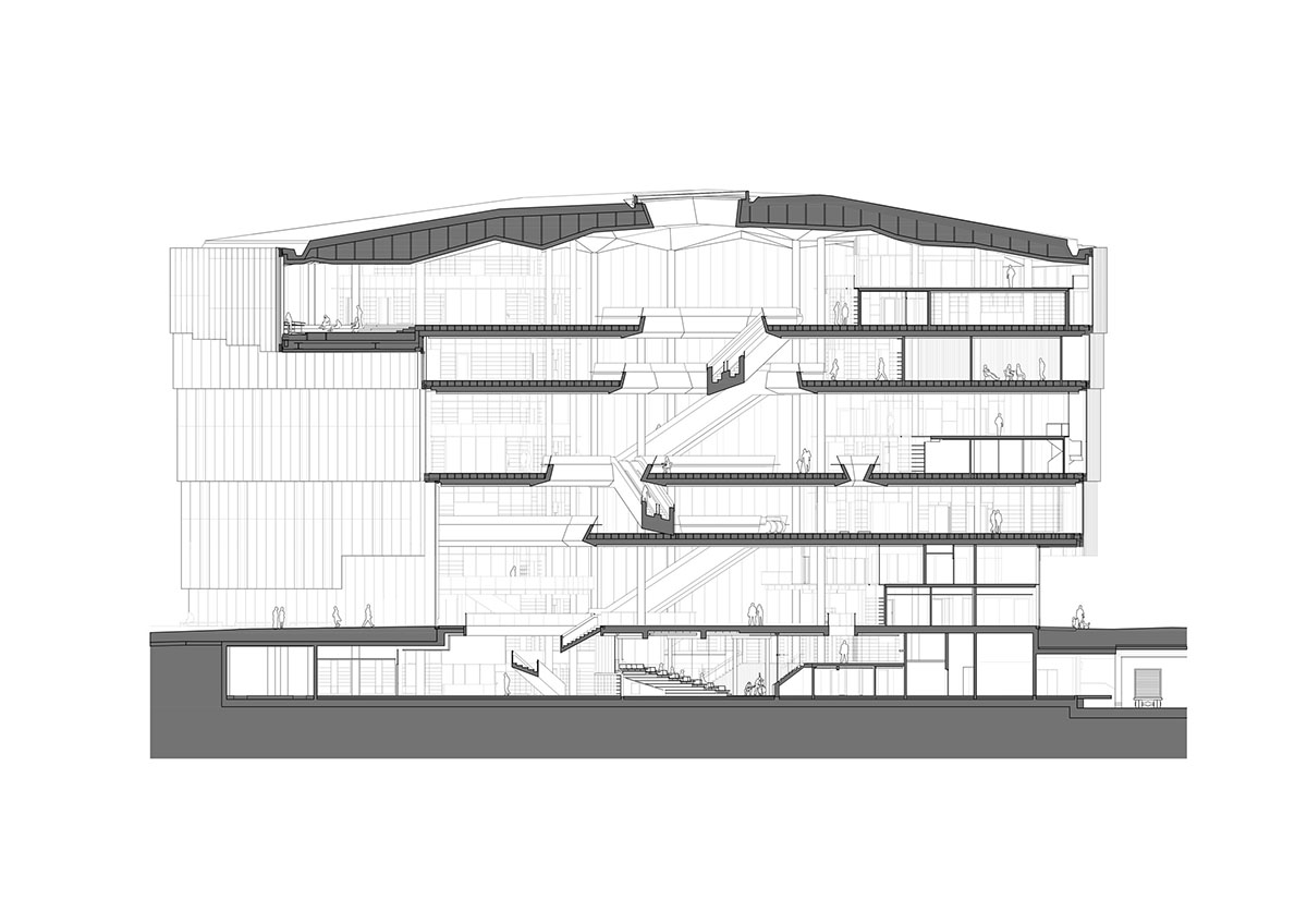 Atelier Oslo and Lundhagem complete Deichman Library with protruding volume in Oslo