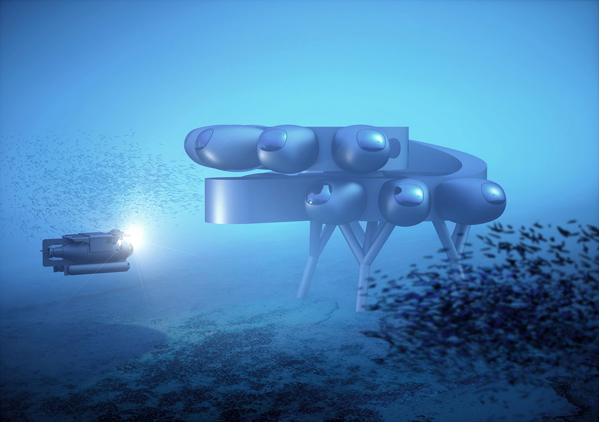 Yves Béhar reveals concept for the world's largest underwater habitat for Fabien Cousteau