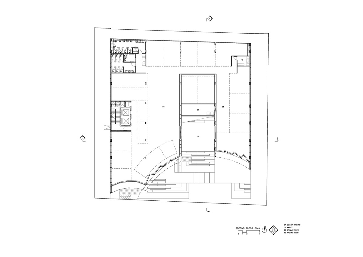 Department of ARCHITECTURE built pavilion with red transparent corrugated sheets for its roof