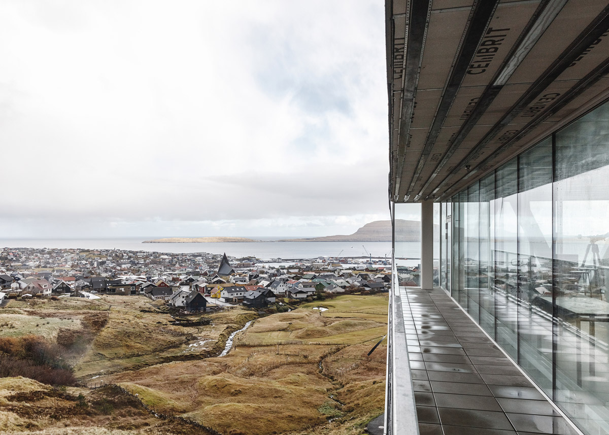BIG's vortex-shaped education center combines three schools under one roof on the Faroe Islands