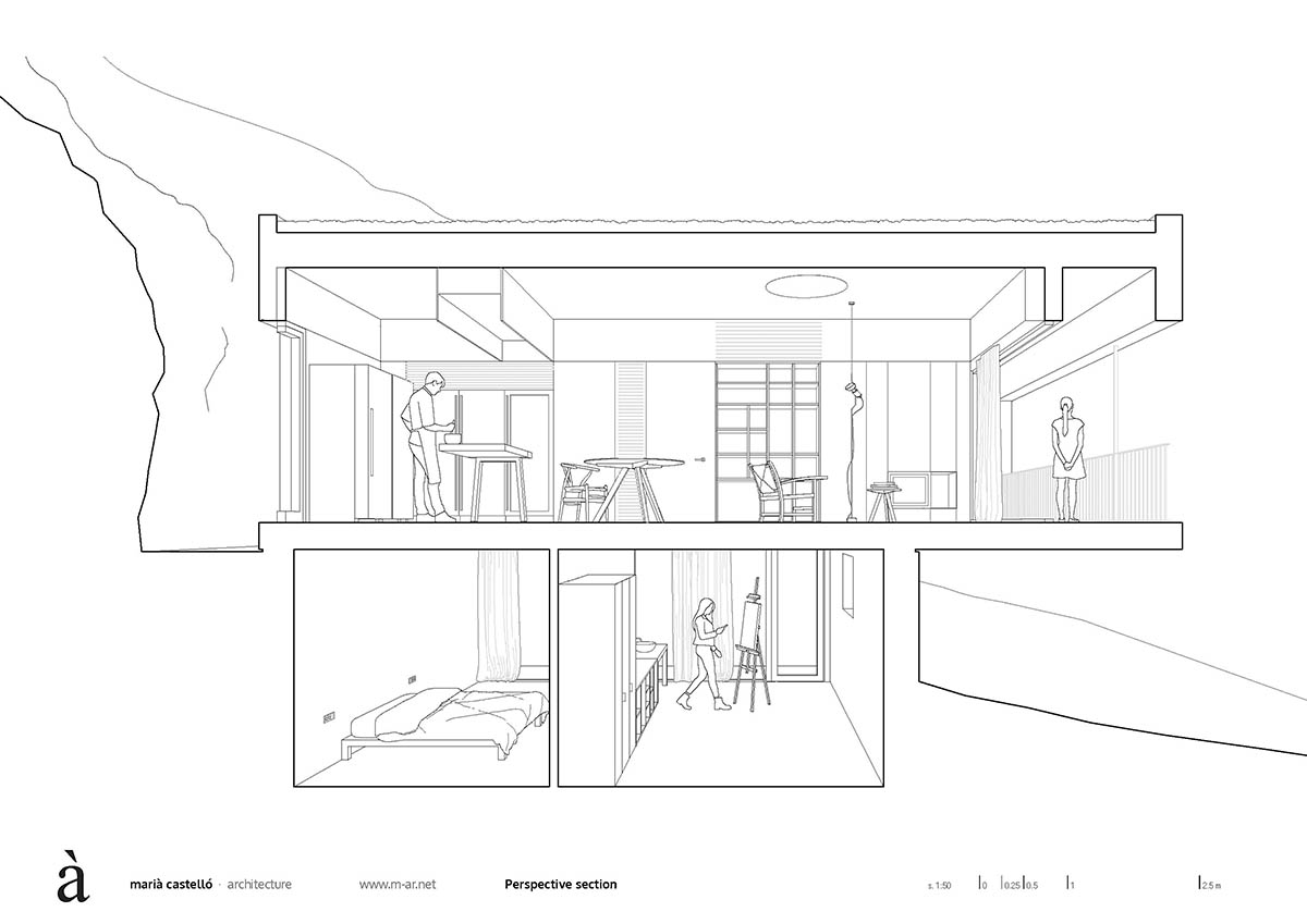 Marià Castelló Architecture completes family house with on a hilly topography in Spain 