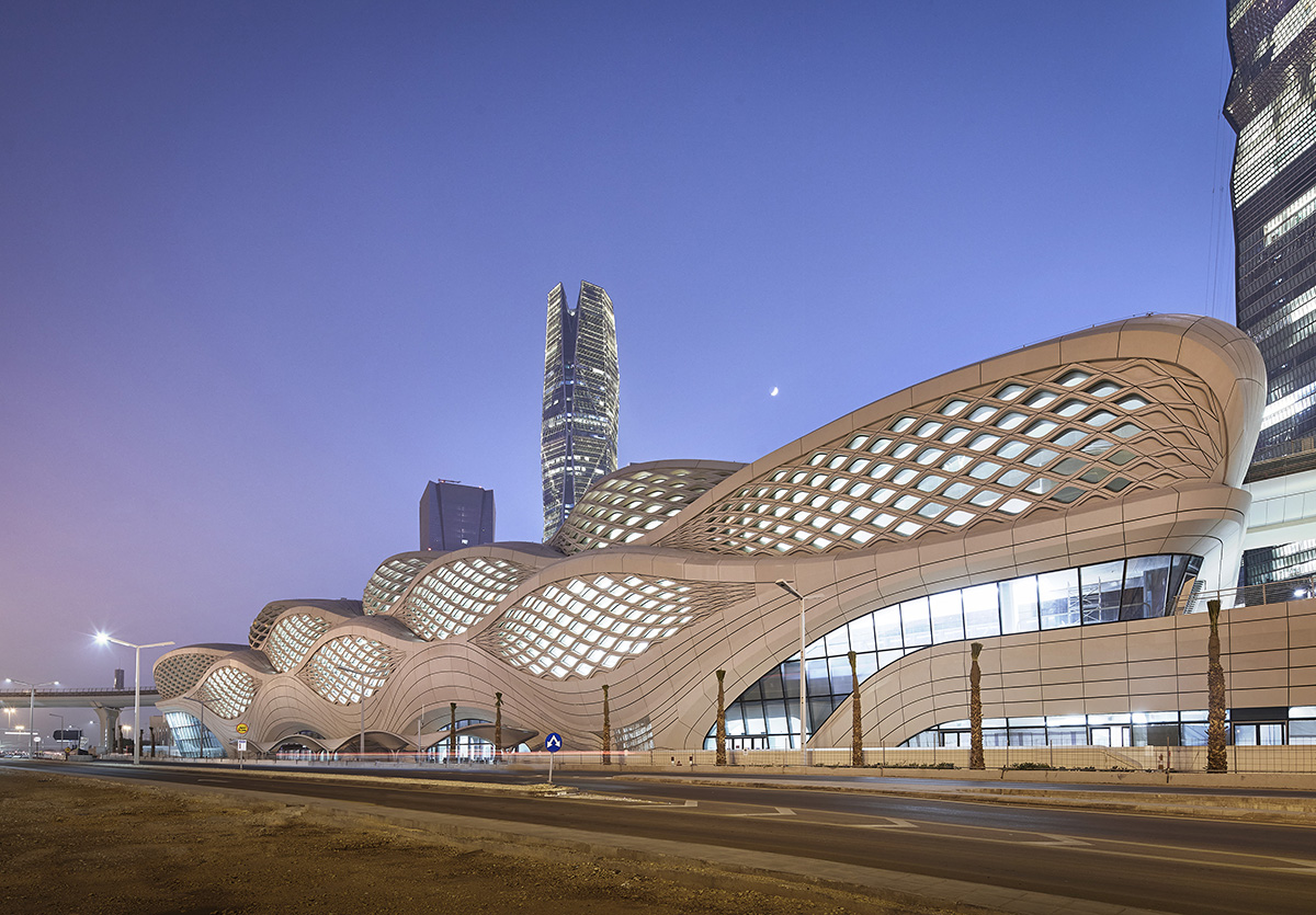ZHA wraps Riyadh Metro with a self-supporting 3D lattice shell in Saudi Arabia 