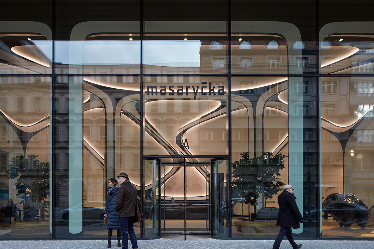 Zaha Hadid Architects completes Masaryčka building with golden vertical fins in Prague