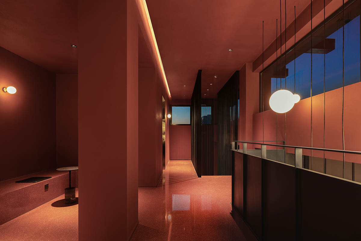 Coloratus Bar by Soong Lab+ clad in bold red color to stimulate wild energy in Beijing
