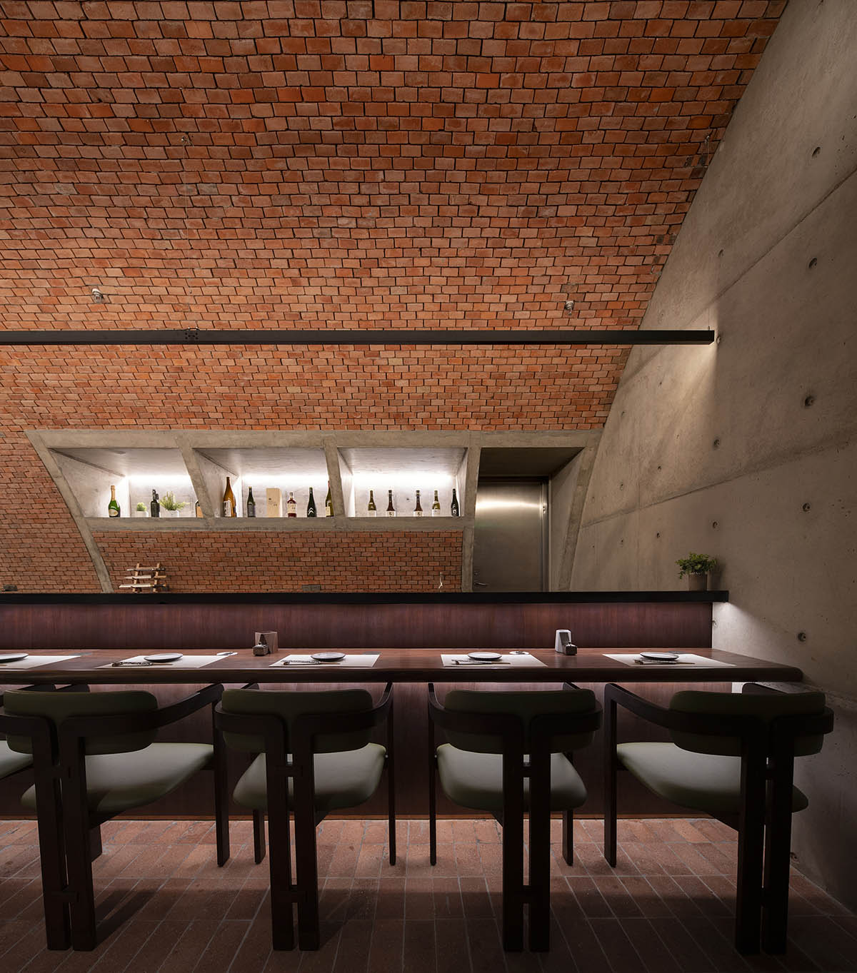 bigER club design built restaurant with valued brick walls in Shenzhen