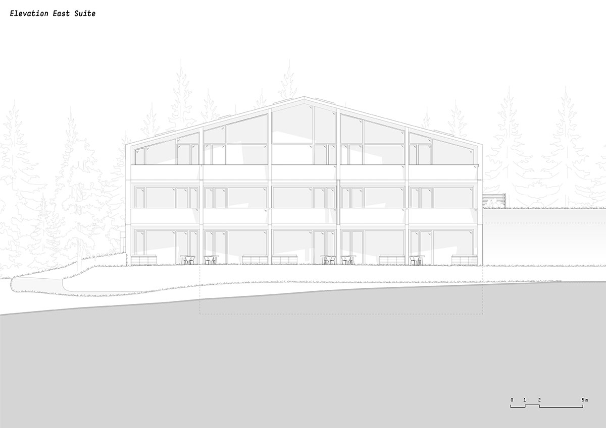 noa* designs boutique hotel and wellness featuring trapezoidal façade in an old farm of Soprabolzano