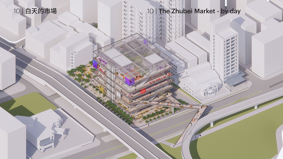 MVRDV challenges market typology with a translucent, colorful Market Cube in Zhubei, Taiwan