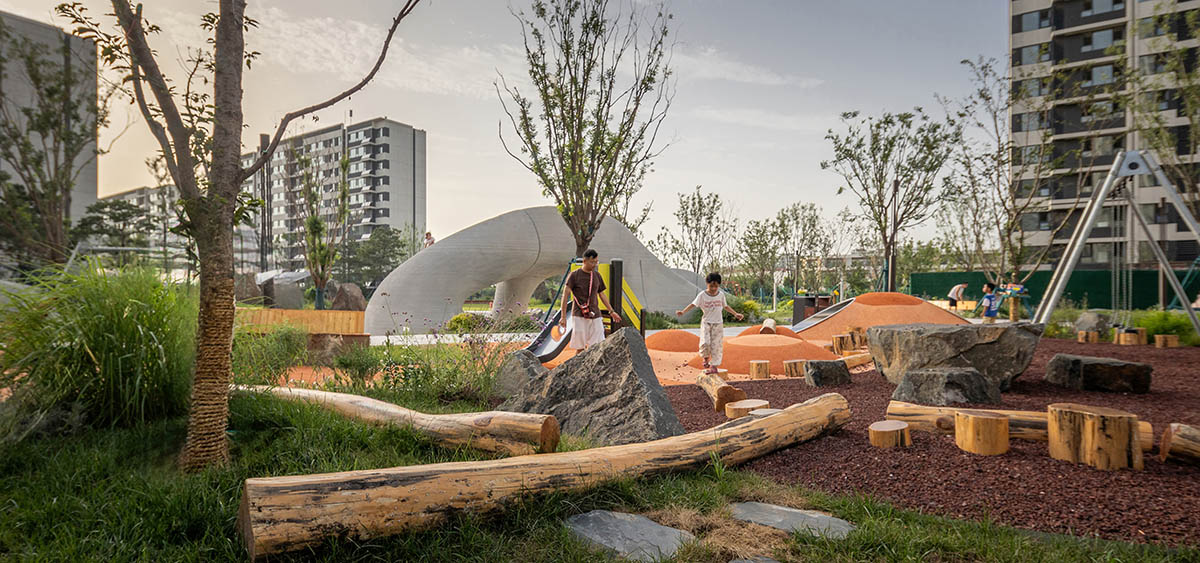 XISUI Design creates a 3D concrete-printed playground in China