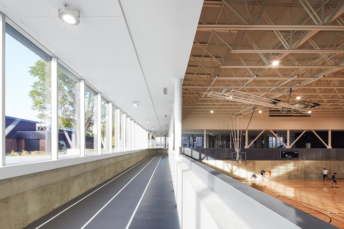ACDF Architecture merges strict and fluid geometries for a sports complex in Montreal