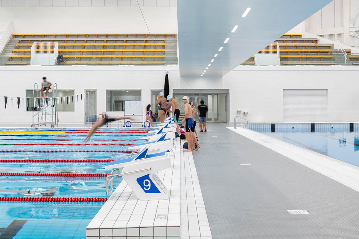 Sid Lee Architecture completes cylindrical aquatic complex in Laval, Canada