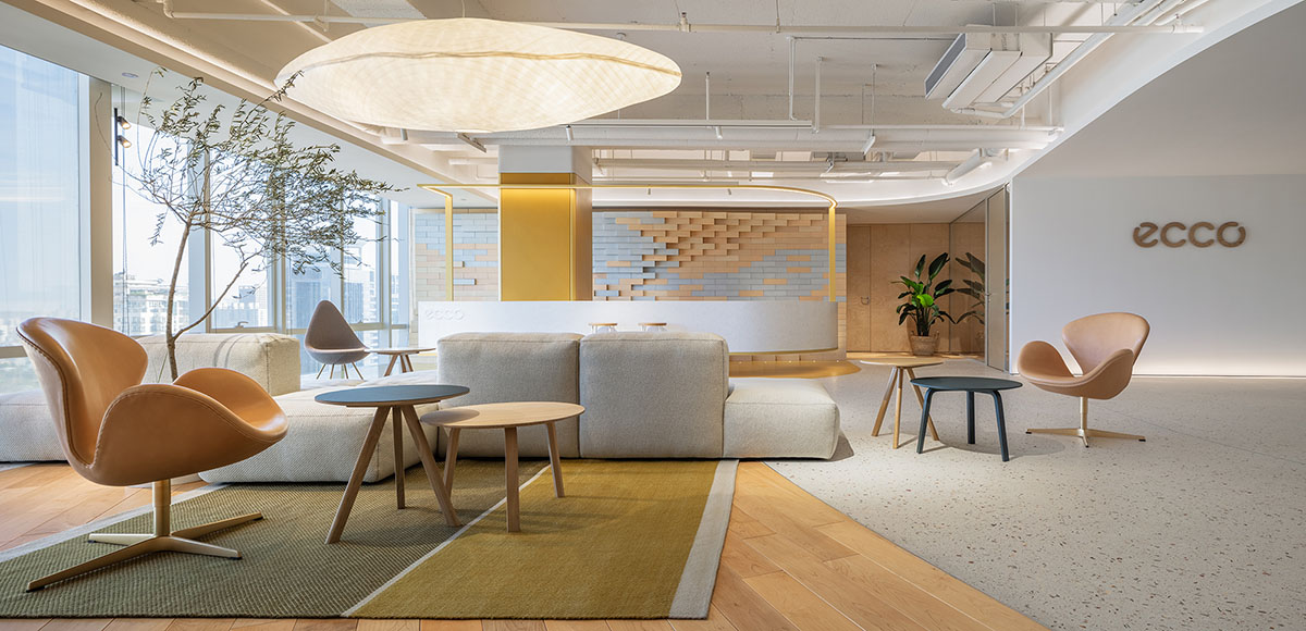 ECCO Xi'an Office by HONG Designworks is a space infused with natural rhythm