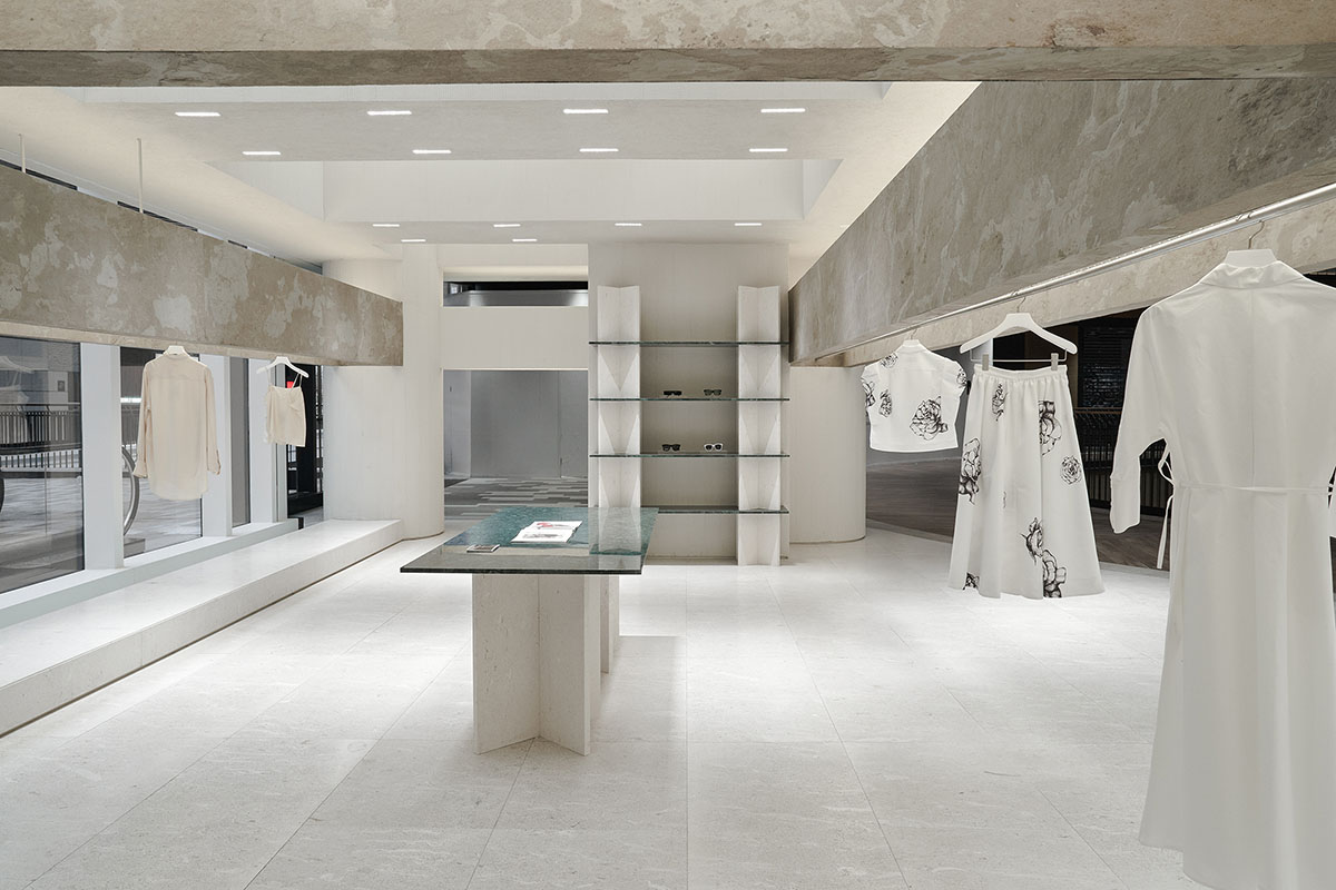 Boutique fashion store by Various Associates is inspired by remaining ancient temples in deserts