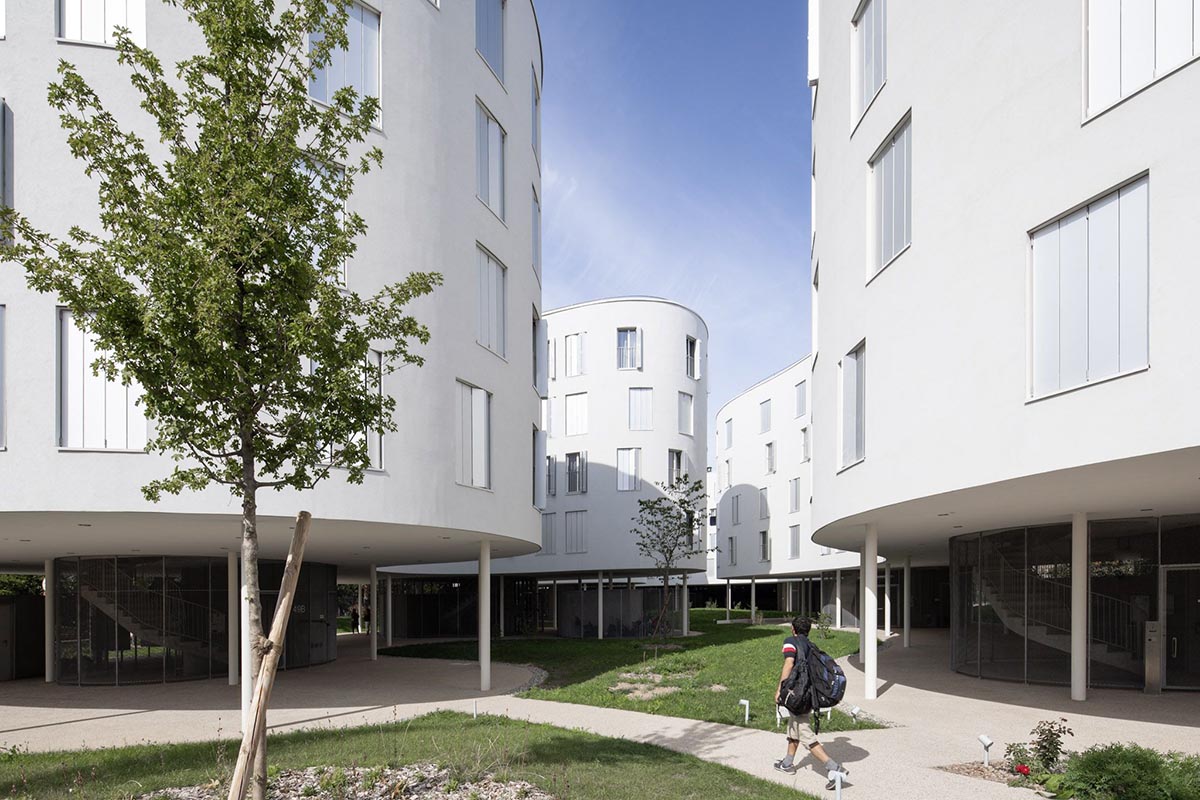 SANAA's social housing complex composed of organic forms in Paris photographed by Vincent Hecht