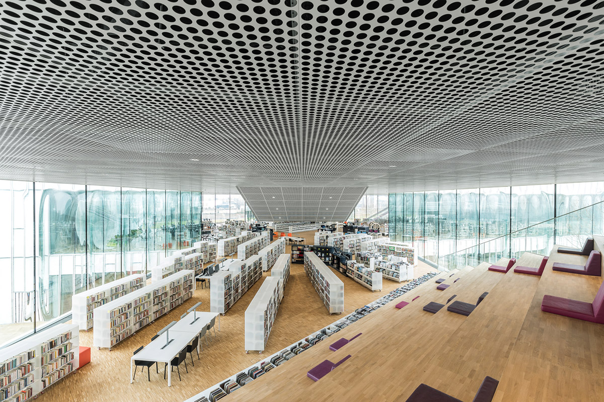 X-shaped Library designed by OMA and Barcode Architects opened to the public in Normandy